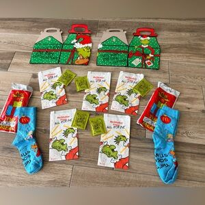 McDonald's Grinch Meal Box Sets HUGE LOT - Box,shaker bags, packet and socks